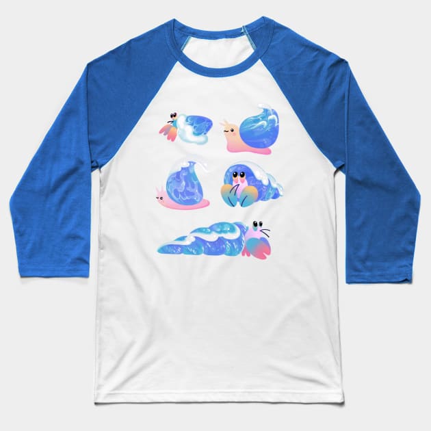 Ocean wave shells Baseball T-Shirt by pikaole